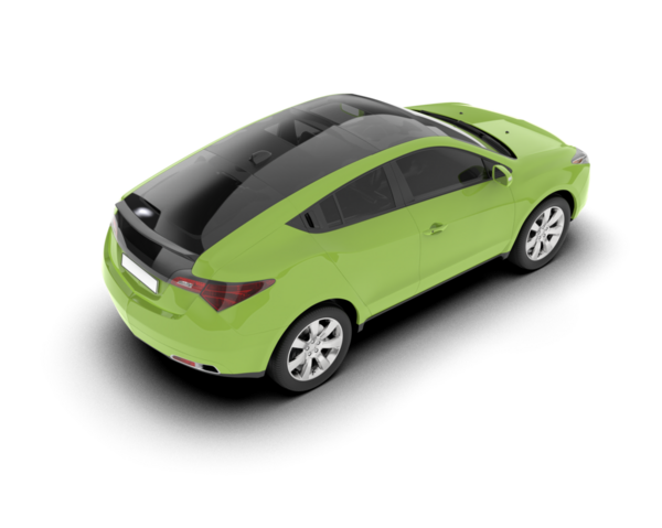 Beyaz arka planda araba sedanı. 3d oluşturma