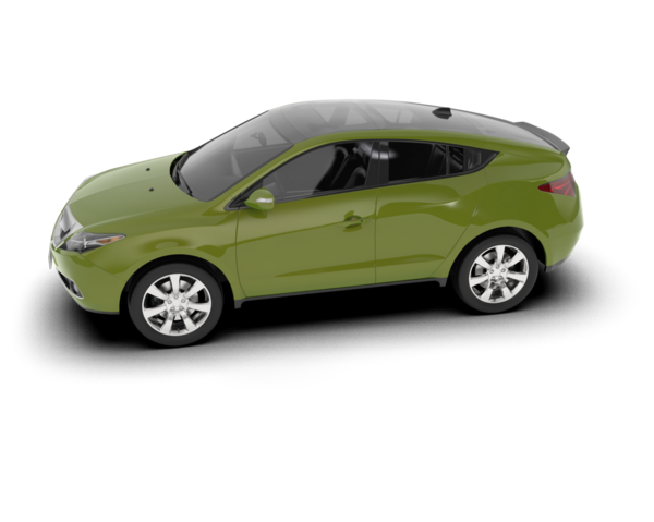 Beyaz arka planda bir araba. 3d illüstrasyon.