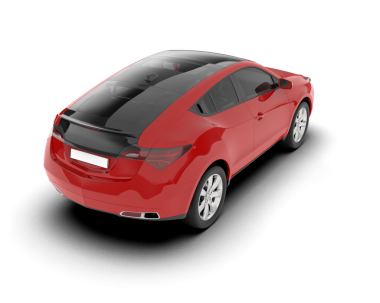 Beyaz arka planda modern lüks bir araba. 3d oluşturma