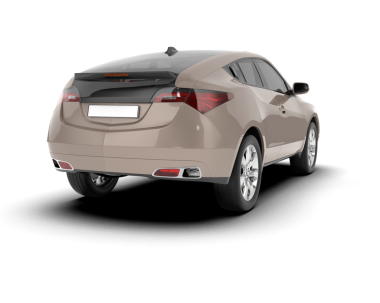 Yan görüşlü gerçekçi bir araba. 3d oluşturma