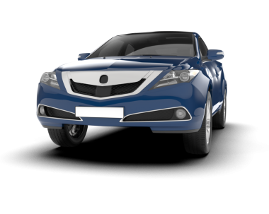 beyaz arka planda modern kompakt araba