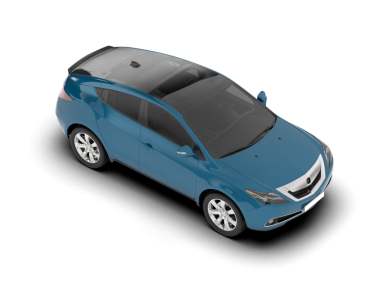 beyaz arkaplanda izole edilmiş bir araba