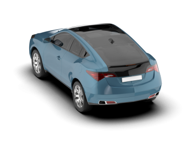 beyaz arkaplanda modern araba