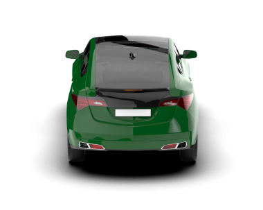 modern araba kırpma yolu ile beyaz arkaplanda izole edildi - 3d illüstrasyon.