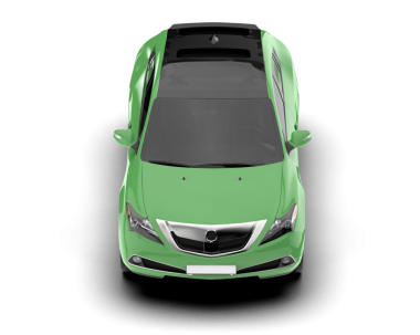 modern yeşil araba arka görünümü