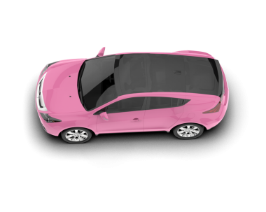 modern pembe araba izole