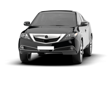 Beyaz arka planda modern siyah araba. 3d oluşturma