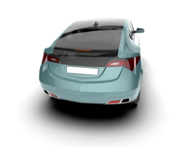 modern araba beyaz arka planda izole edildi. 3 boyutlu görüntüleme