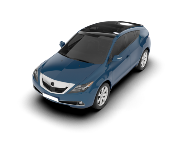 Beyaz arka planda modern şehir arabası