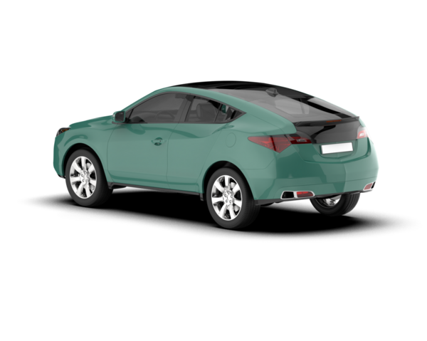 Modern araba arka planda izole edilmiş. 3D görüntüleme - illüstrasyon