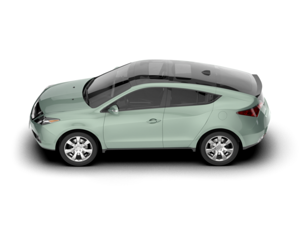 Beyaz arka planda bir araba. 3d oluşturma.