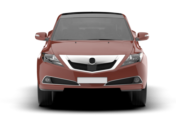 Beyaz arka plan üzerinde izole kırmızı modern otomobil