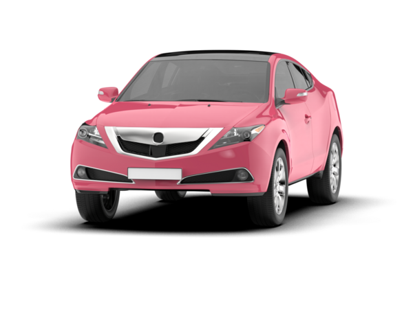 Beyaz arka planda modern kompakt araba