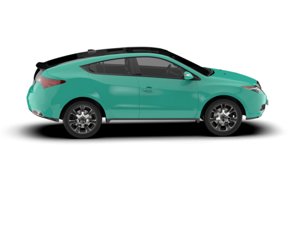 Yeşil modern araba beyaz arka planda izole edilmiş. yan görünüm, 3 boyutlu görüntüleme