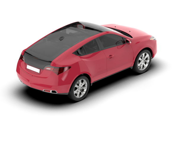 Modern araba arka planda izole edilmiş. ön görünüm