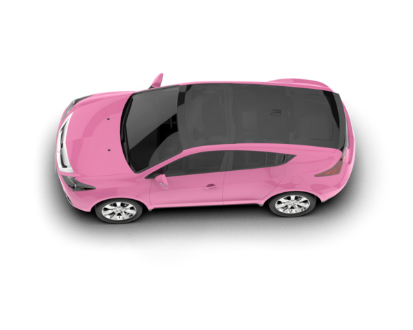 modern pembe araba izole