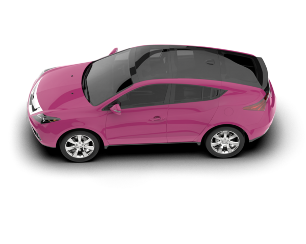 modern kompakt araba beyaz arka planda izole edildi