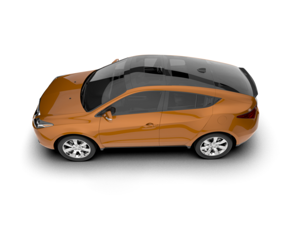 Beyaz arkaplandaki araba 3 boyutlu görüntüleme