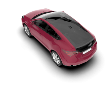 Beyaz arka plan üzerinde izole Modern kırmızı araba