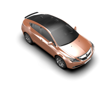 3 boyutlu lüks bir araba izole edilmiş.