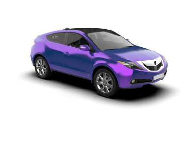 Mor arka planı olan modern araba.