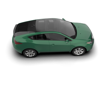 modern kompakt araba gölgeli beyaz arkaplanda izole edildi - arka görünüm, yan görünüm