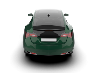 modern araba arka görünümü