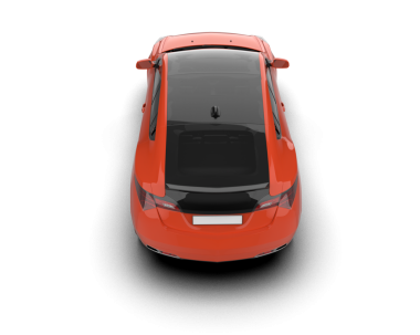 Modern araba siyah arka planda izole edilmiş. 3 boyutlu resimleme