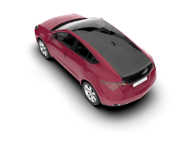 Beyaz arka plan üzerinde izole Modern kırmızı araba