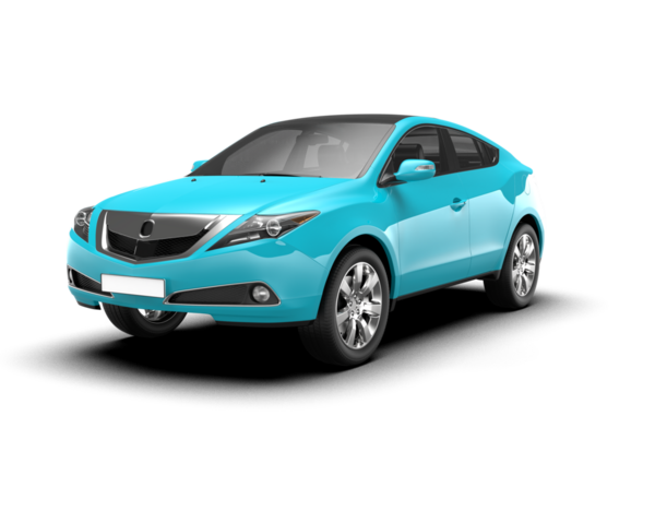 beyaz arkaplanda modern araba