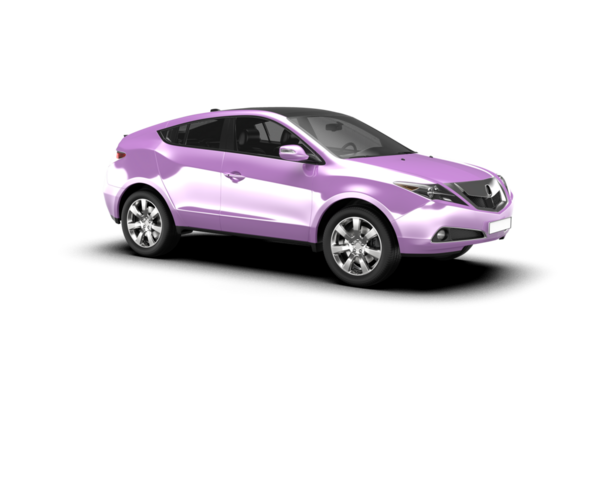 beyaz arka planda izole edilmiş mor lüks araba