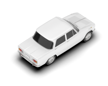 araba beyazda izole edildi