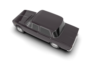 Beyaz arka planda izole edilmiş lüks bir araba. 3d illüstrasyon