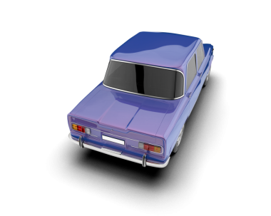 3 boyutlu bir araba.
