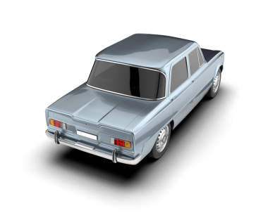 Yansıtıcı çizgili bir arabanın 3 boyutlu yansıması