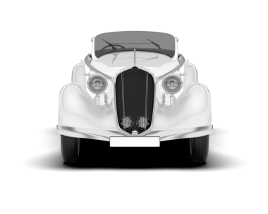 beyaz arka planda spor araba.