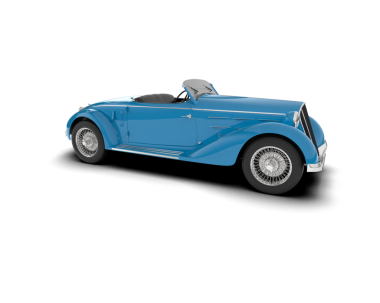 Mavi klasik araba. Klasik araba..