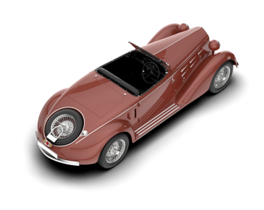 Klasik klasik araba beyazda izole edilmiş. vektör.