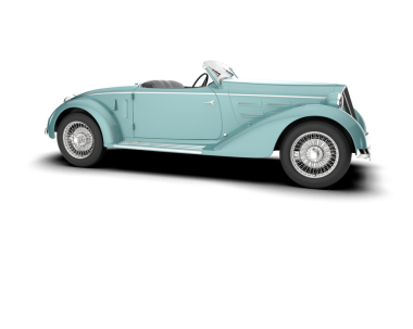 - Araba. Klasik araba. beyaz arkaplanda izole.