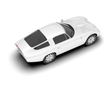Beyaz arka planda bir araba. Araba beyaz arka planda izole edilmiş. 3 Boyutlu Hazırlama