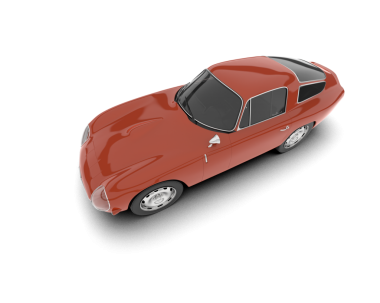 Gri arkaplanda kırmızı araba, vektör illüstrasyonu