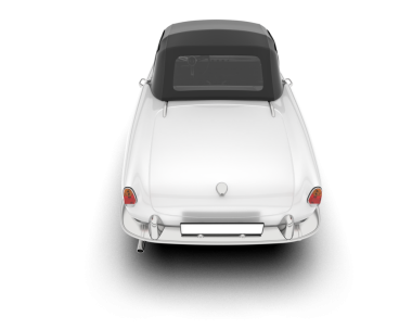 Modern elektrikli araba. Beyaz arkaplanda 3 boyutlu model izole edildi.