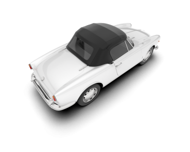 Beyaz arka planda modern bir araba. 3d illüstrasyon.