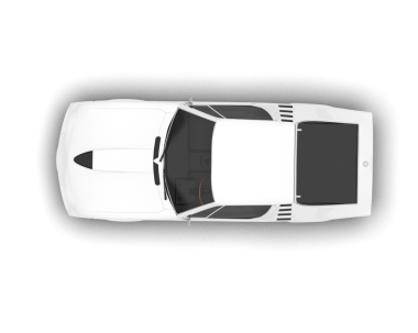 Siyah arkaplanda modern spor araba üst görünümü