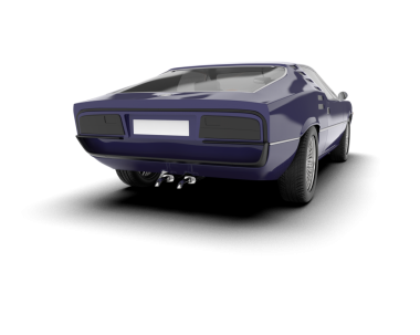 Modern araba beyazda izole edilmiş. 3d illüstrasyon