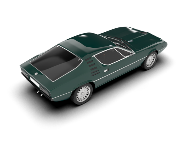 Yeşil lüks araba. vektör illüstrasyonu