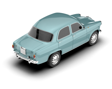 Beyaz arkaplanda klasik araba