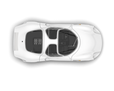 Siyah arka planda izole edilmiş siyah arabanın üstü 3 boyutlu görüntüleme