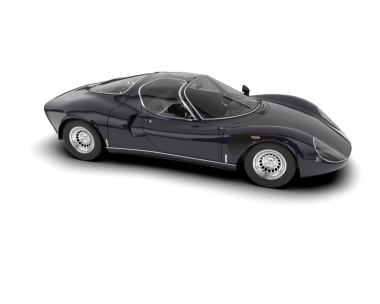 Modern siyah spor araba - yan görünüm