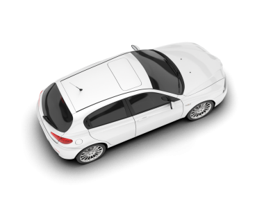 Modern beyaz araba. 3d oluşturma